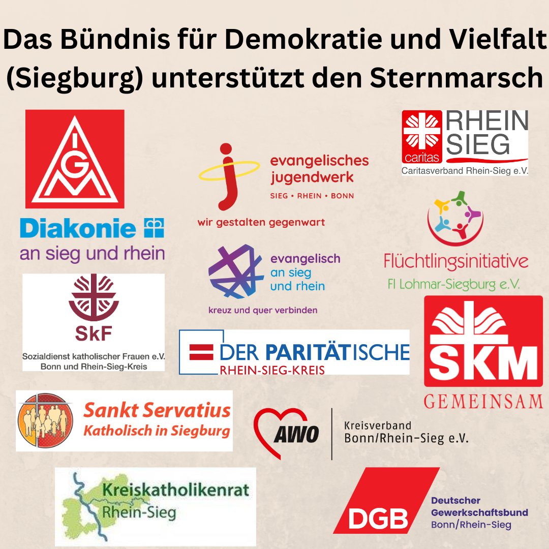 Sternmarsch Bündnis korr (c) Bündnis für Demokratie und Vielfalt