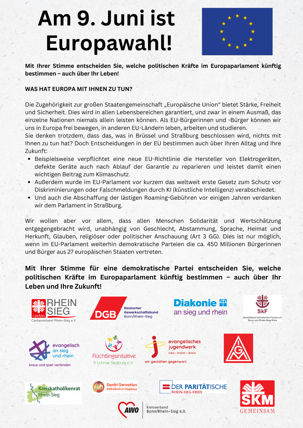 Wahlaufruf Flyer SIE (002) (c) Bündnis für DEmokratie und Vielfalt Siegburg