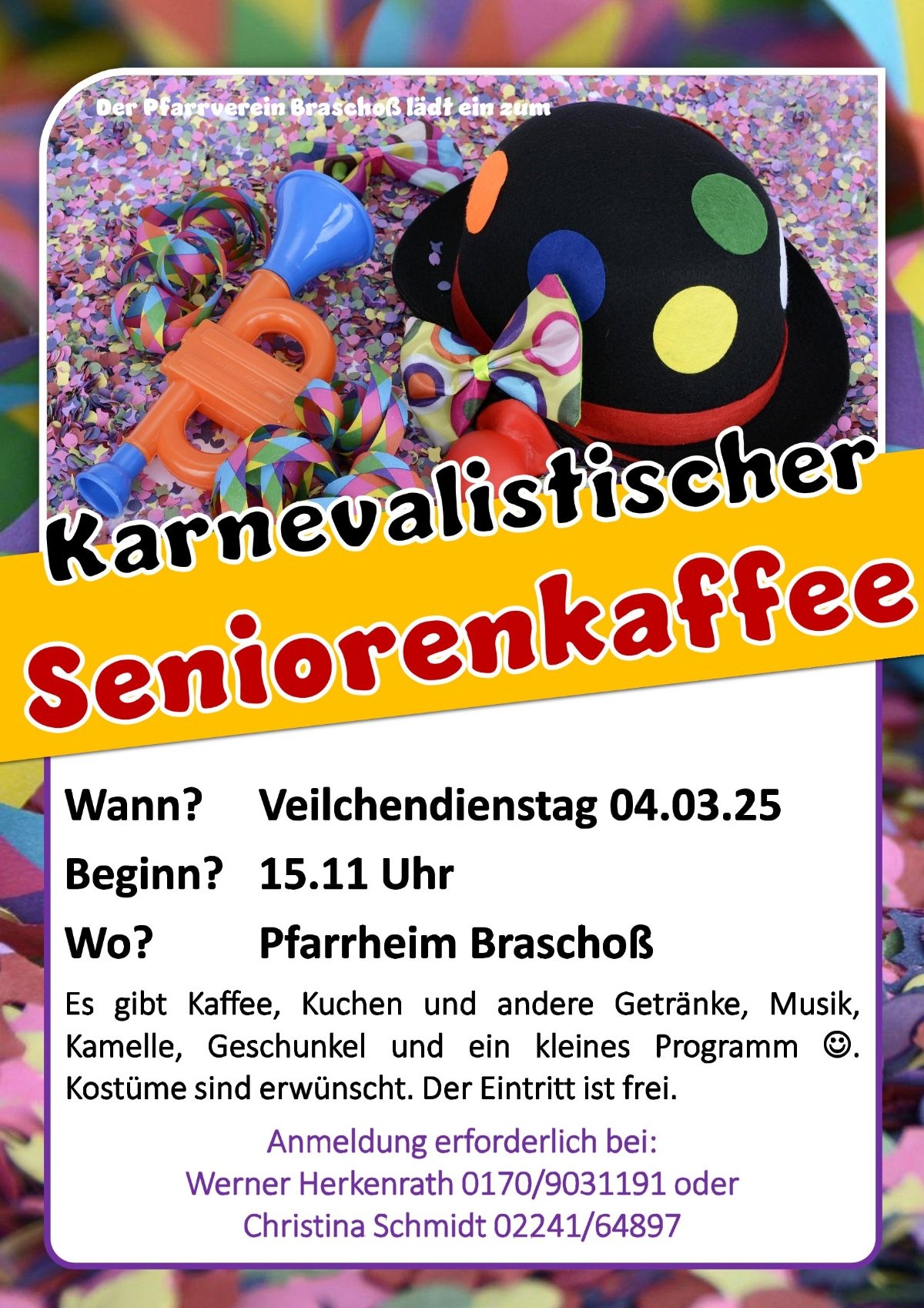 2025-03-04 Karnevalistischer Seniorenkaffee V1-1 (c) Pfarrverein Braschoß